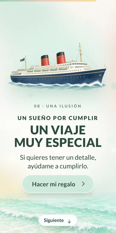 Escena del regalo con cuenta y Bizum